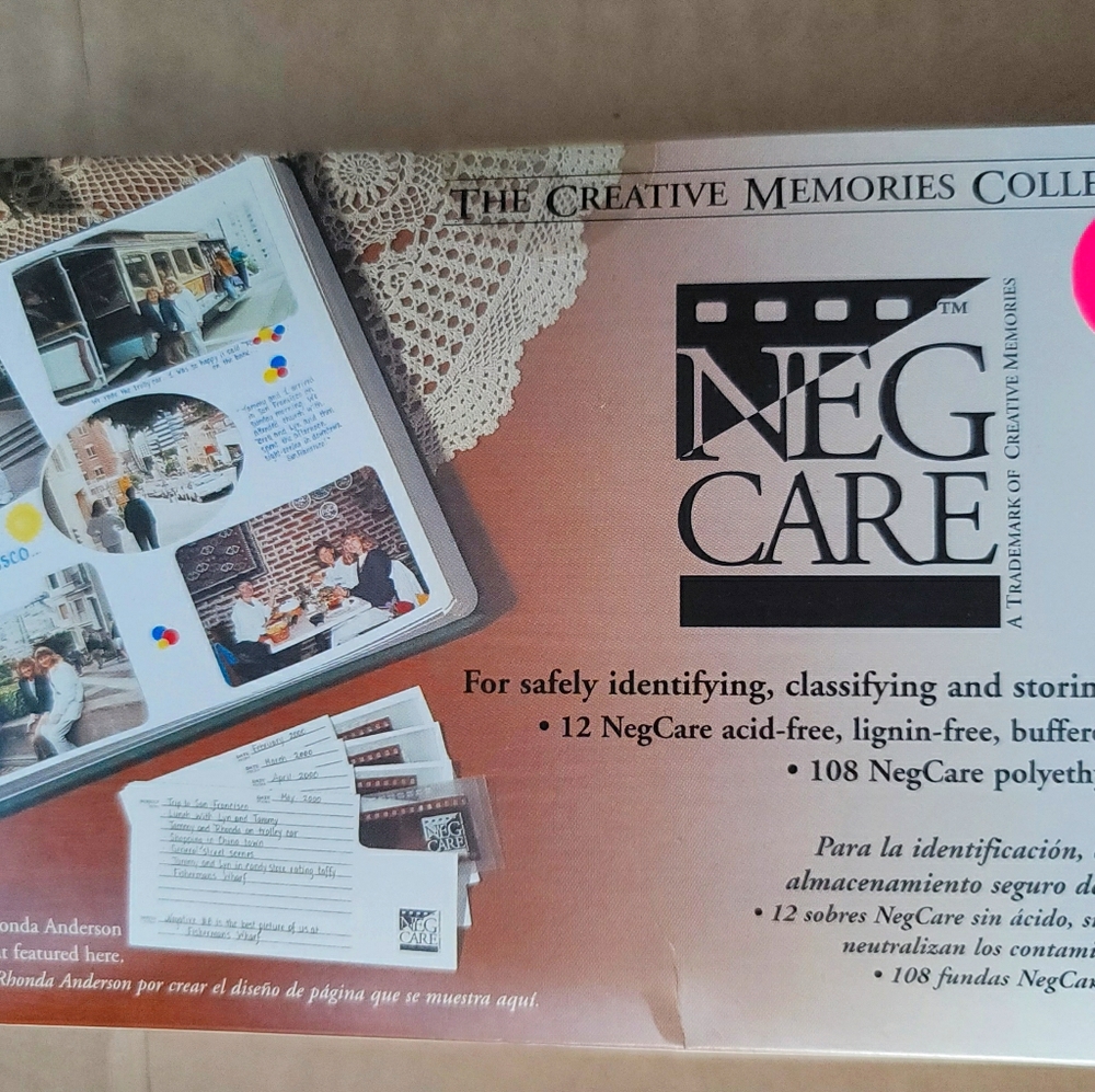 Creative memories Negative sleeves